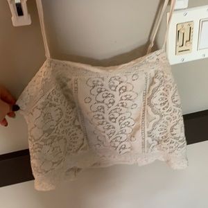 Cropped white cami